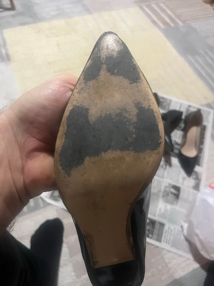 Fabrika mark Parlak Rugan Stiletto Topuklu Kadın Ayakkabı - Görsel 2