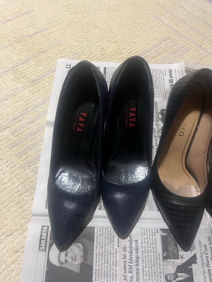 Yılan Desenli Siyah Topuklu Stiletto - Görsel 2