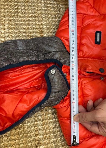 Kürklü Koyu Kırmızı Erkek Çocuk Mont - Görsel 4