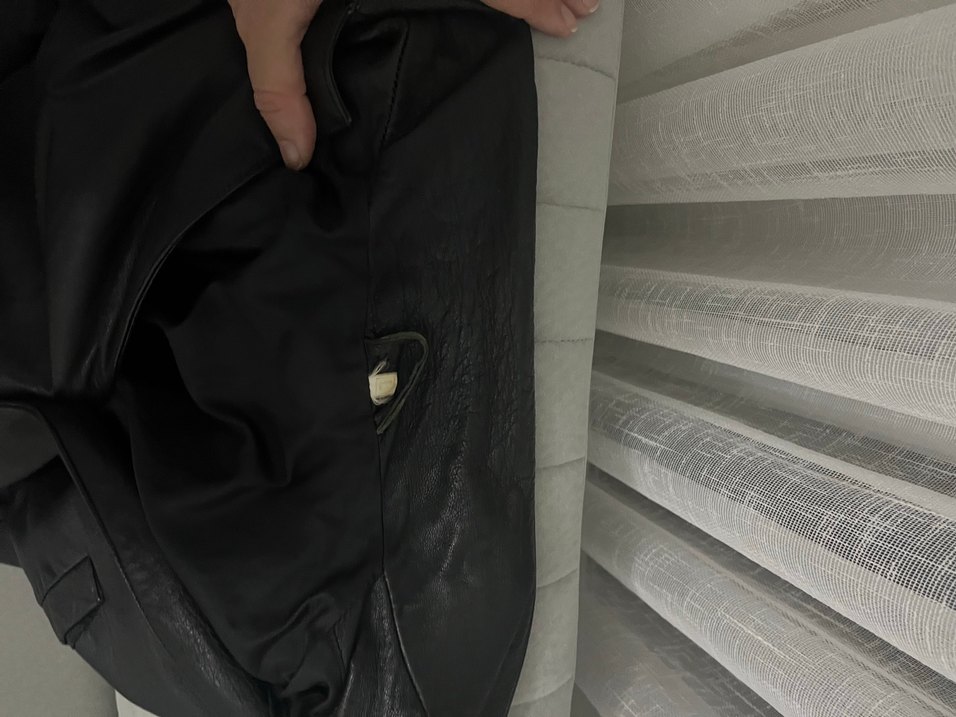 Siyah Deri Erkek Midi Uzunluk Ceket - Görsel 4