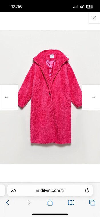 Pembe peluş kürk