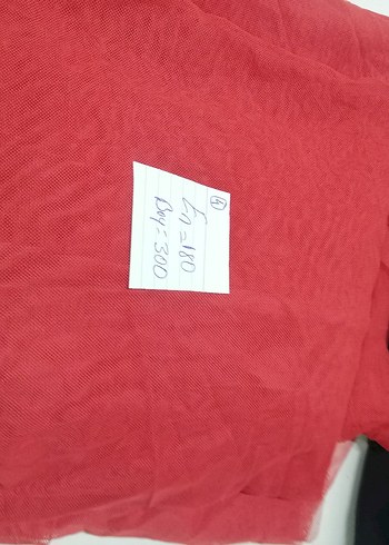 Kırmızı Tül Kumaş - Görsel 2