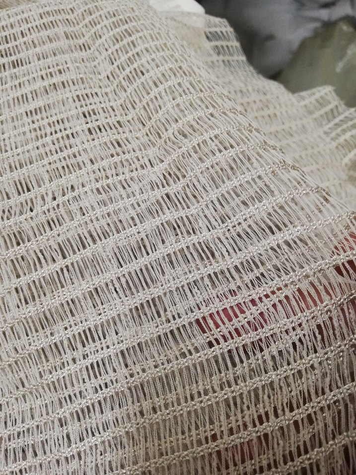 Bohem Bej Gri Düz Tül Perde hasır Kumaş - Görsel 3