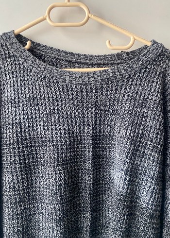 Gri Örgü Kadın Triko Kazak - Görsel 2