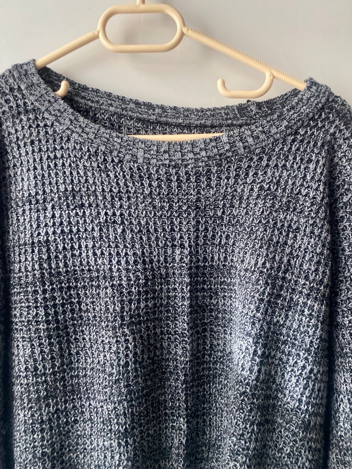 Gri Örgü Kadın Triko Kazak - Görsel 2