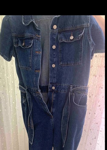 Kadın Denim Regular Fit Tulum milla mark - Görsel 4