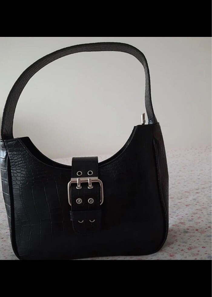 siyah kemerli baget housebags çanta - Görsel 4