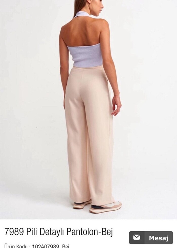 pembe kumaş pantolon - Görsel 2