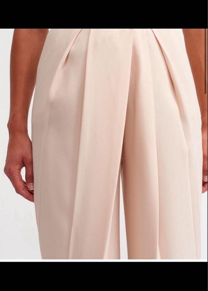 pembe kumaş pantolon - Görsel 3