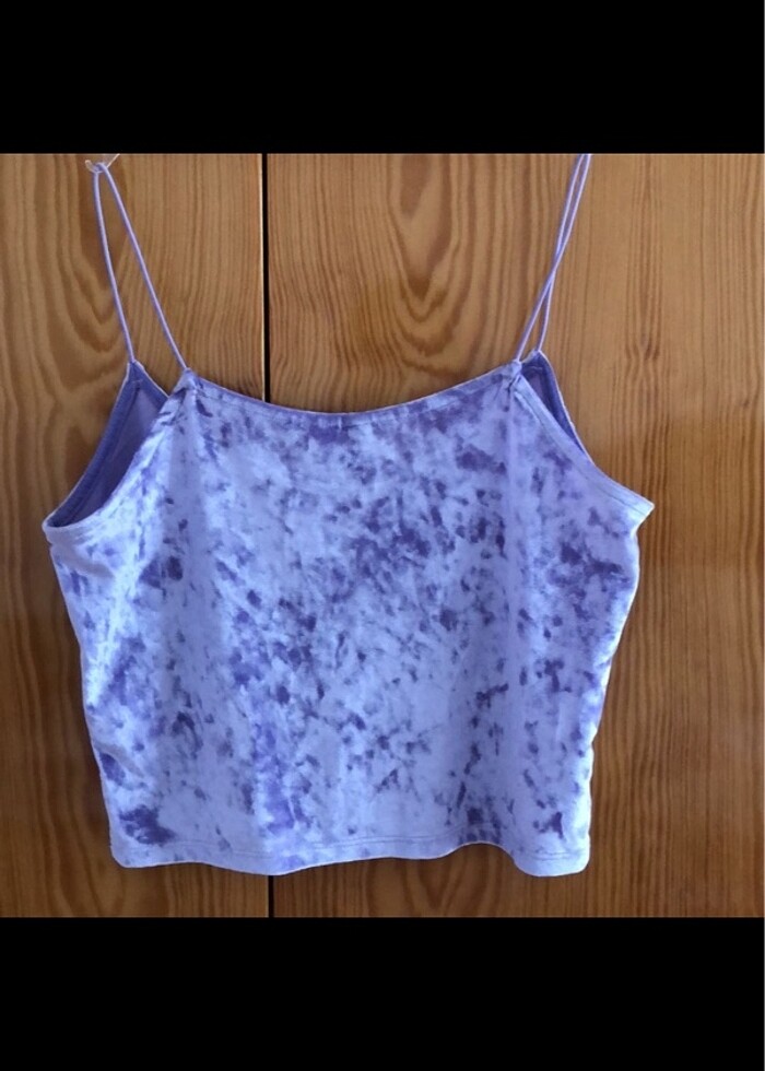 H&M kadife askılı bluz - Görsel 4