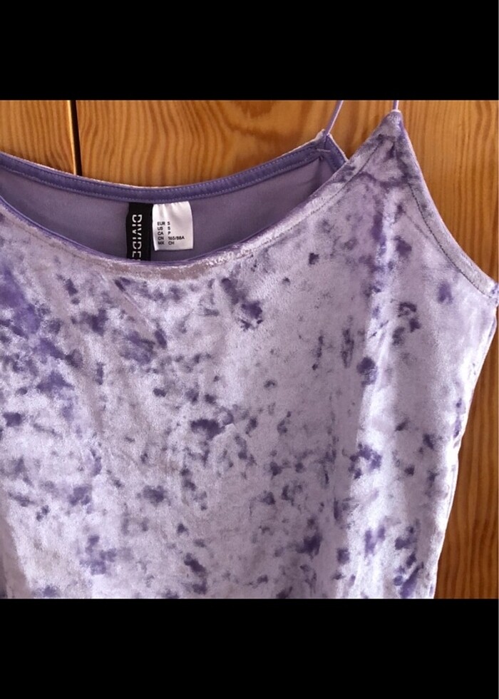 H&M kadife askılı bluz - Görsel 2