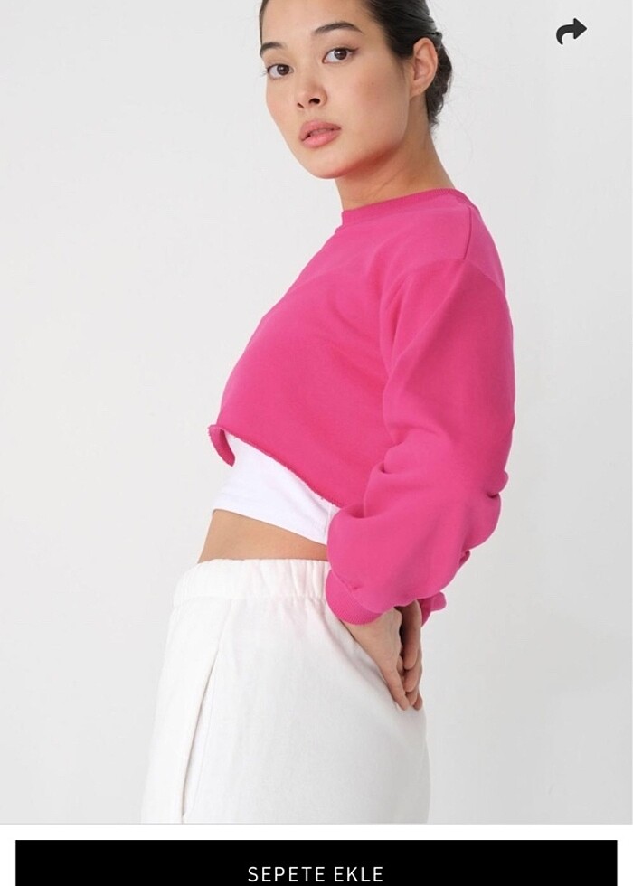 addax fuşya ceop sweatshirt - Görsel 4