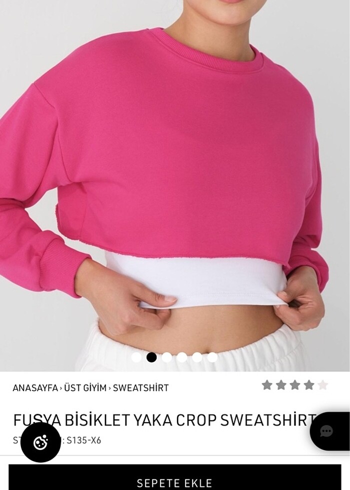 addax fuşya ceop sweatshirt - Görsel 2