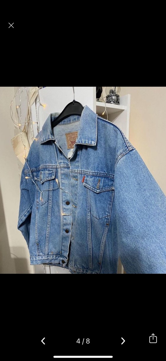Düğmeli Mavi Kadın Denim Ceket levis marka Levis - Görsel 3