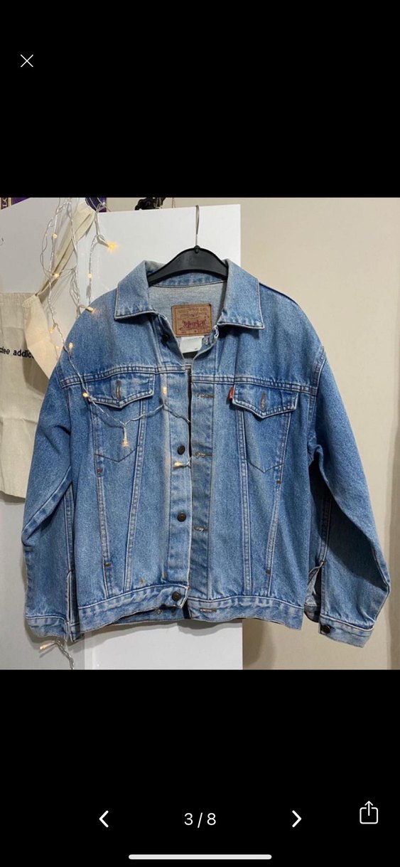 Düğmeli Mavi Kadın Denim Ceket levis marka Levis - Görsel 2