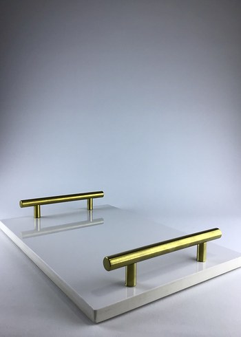 Beyaz Dekoratif Sunumluk - Görsel 2