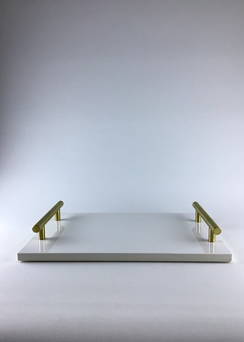 Beyaz Dekoratif Sunumluk - Görsel 3