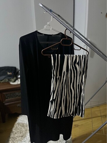 mevsimlik tunik takım pantolon zebra desenli - Görsel 4