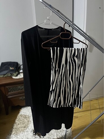 mevsimlik tunik takım pantolon zebra desenli - Görsel 2