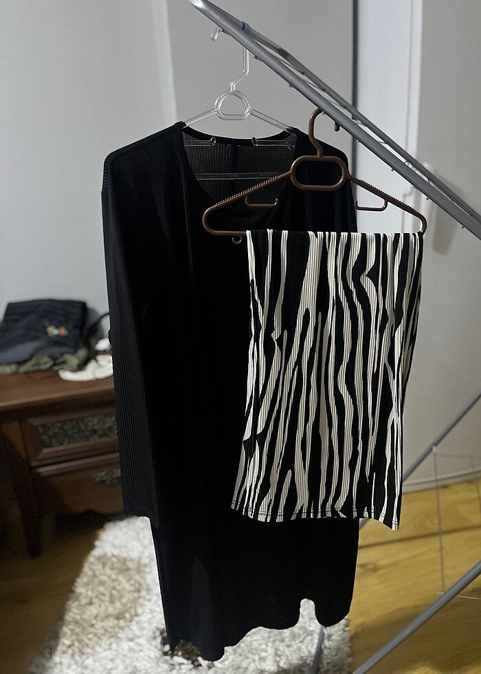 mevsimlik tunik takım pantolon zebra desenli - Görsel 2