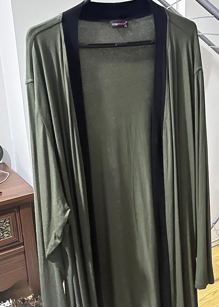 haki rengi 56 beden  penye yazlık tunik ceket - Görsel 2