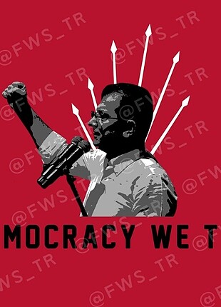 Ekrem İmamoğlu CHP In Democracy We Trust Bayrağı