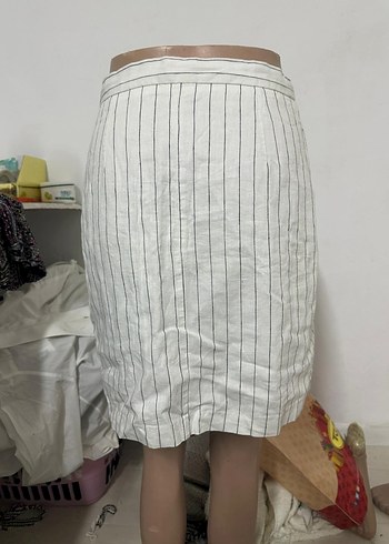 Beyaz Midi Etek - Görsel 2