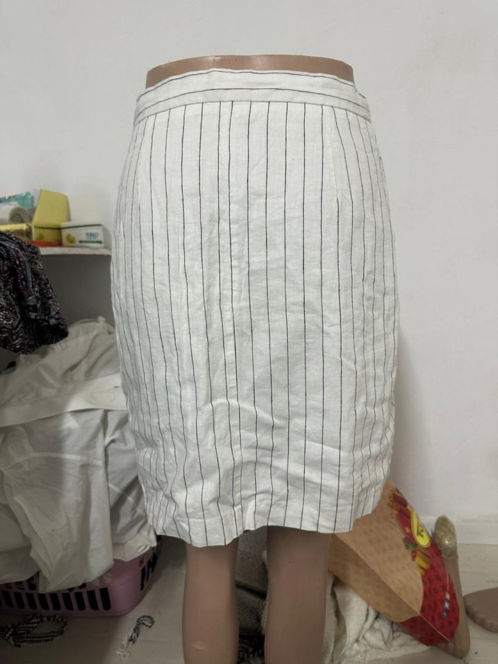 Beyaz Midi Etek - Görsel 2