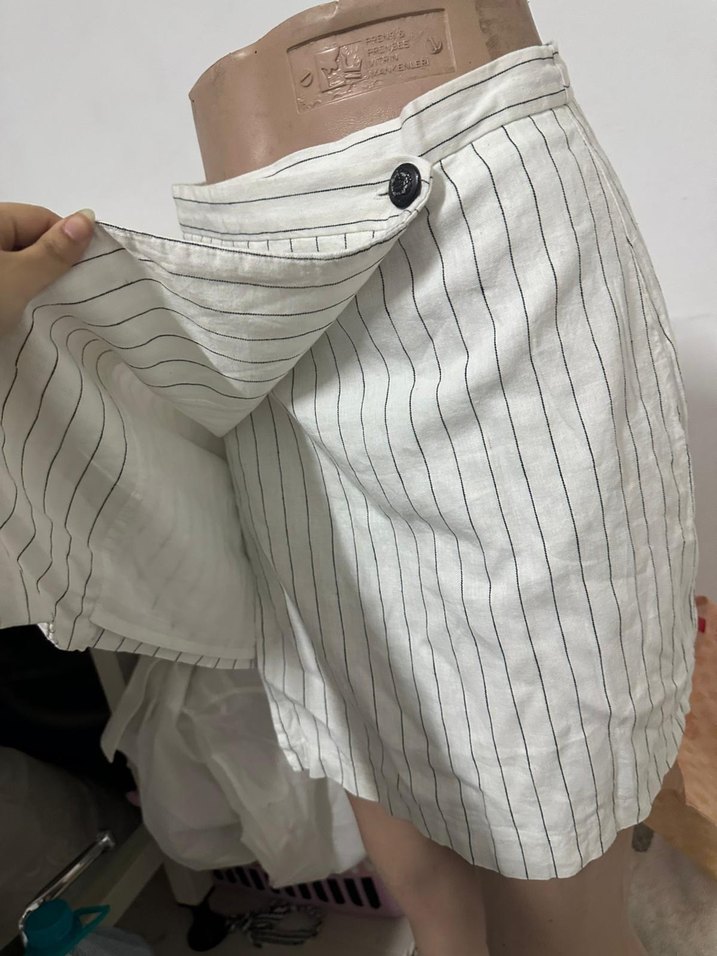 Beyaz Midi Etek - Görsel 3