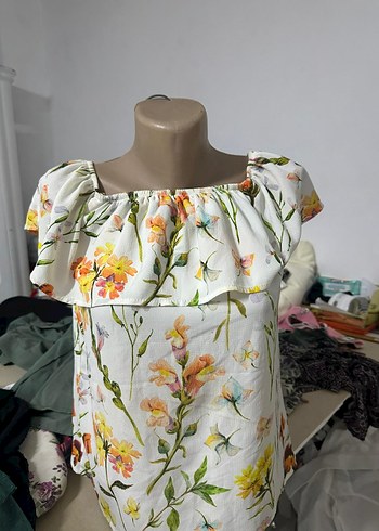 Çiçek Desenli  Bluz - Görsel 2