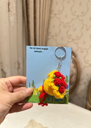 Diğer Renkli Örgü Bohem Anahtarlık