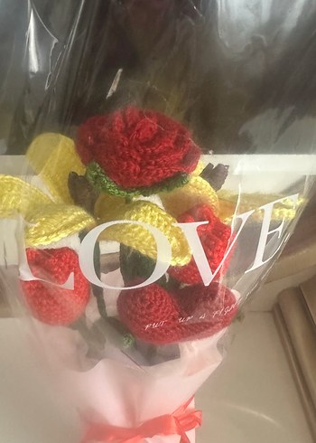 Bohem Örgü Çiçek Buketi - Görsel 6