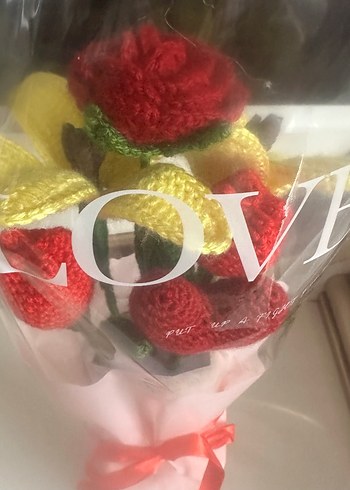 Bohem Örgü Çiçek Buketi - Görsel 5