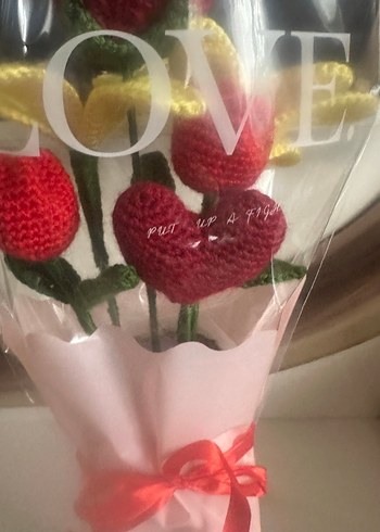 Bohem Örgü Çiçek Buketi - Görsel 4