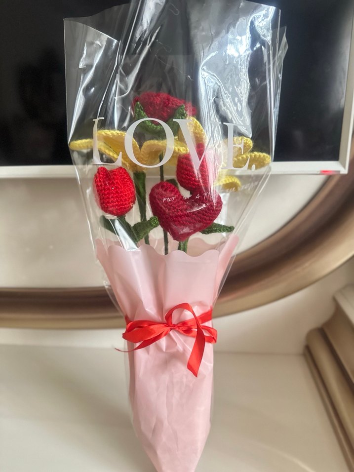 Bohem Örgü Çiçek Buketi - Görsel 2