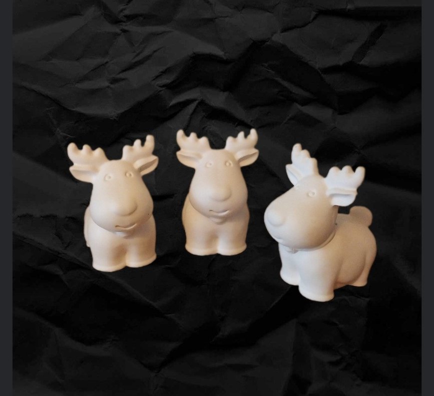 Beyaz Geyik Figürleri Seti - Görsel 2