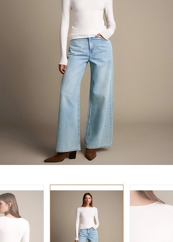 Kayık yaka kaşmir karışımlı kazak ekru - Görsel 2