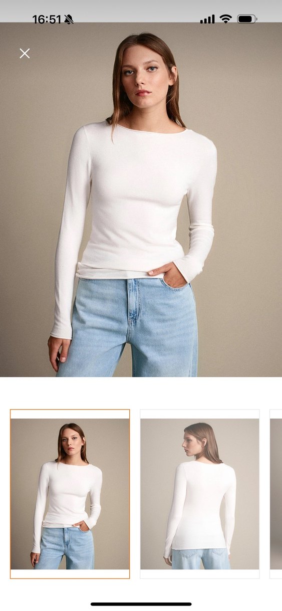 Kayık yaka kaşmir karışımlı kazak ekru - Görsel 3