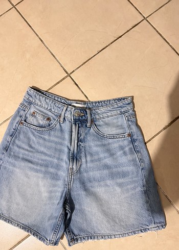 Kadın Zara  Mid rise Denim Şort - Görsel 5