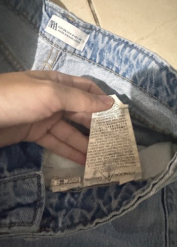 Kadın Zara  Mid rise Denim Şort - Görsel 3