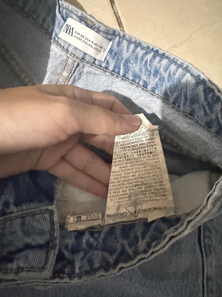 Kadın Zara  Mid rise Denim Şort - Görsel 3