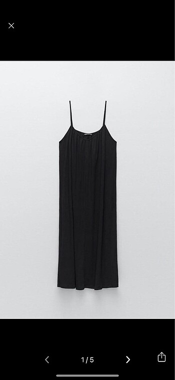 Zara askılı fitilli elbise