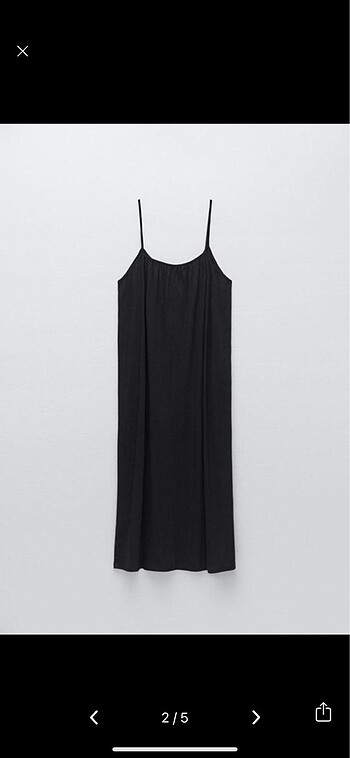 Zara Zara askılı fitilli elbise