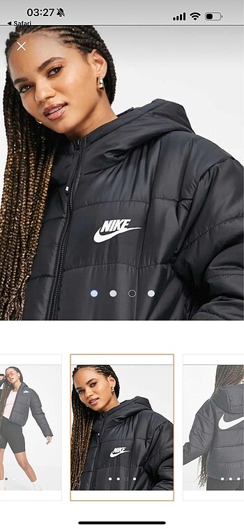Nike Nike siyah şişme mont