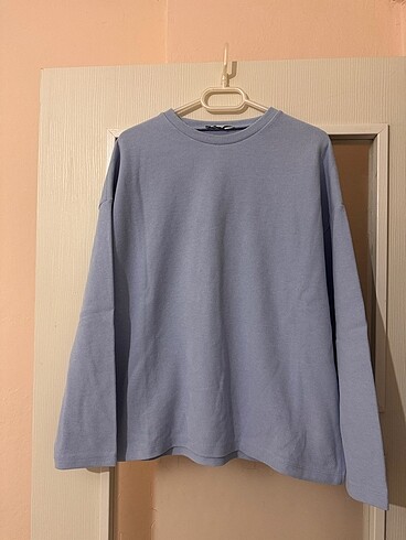 Stradivarius mavi sweatshirt bluz