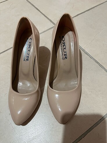 37 Beden Bej krem topuklu rugan stiletto