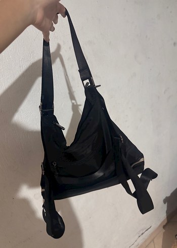 Siyah Tokalı Spor Kadın sırt ve kol Çanta - Görsel 5