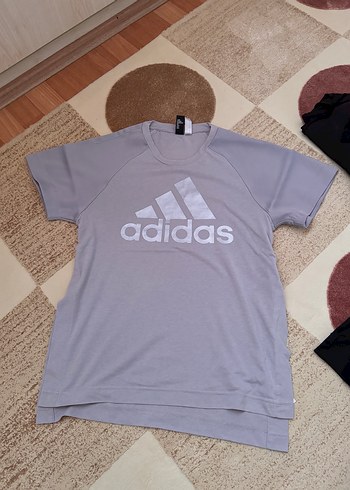 Gri lila Adidas Kısa Kollu Tişört - Görsel 2