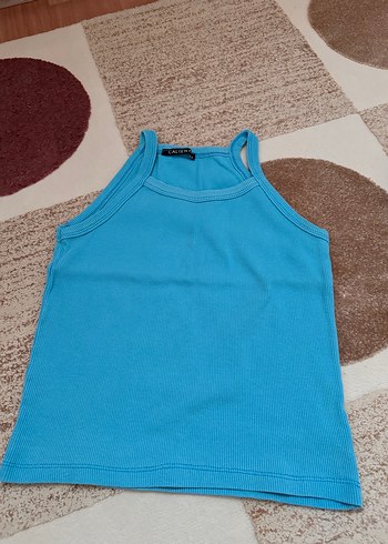 Pembe ve mavi  Mini Kadın Atlet top - Görsel 3