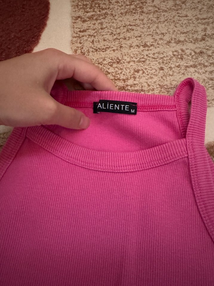 Pembe ve mavi  Mini Kadın Atlet top - Görsel 4